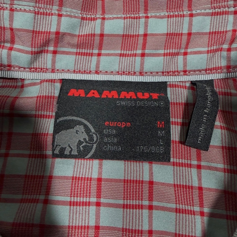Mammut Shirt Mens M Plaid Long Sleeve Button Up Lightweight Performance Outdoor - Picture 6 of 11